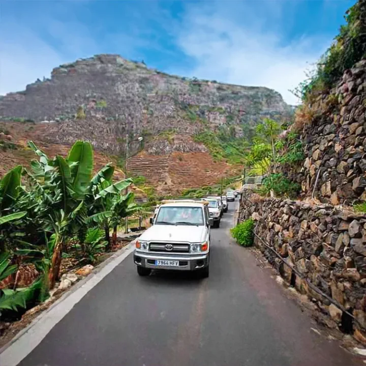La Gomera jeep safari, Z Tenerife, park Garajonay